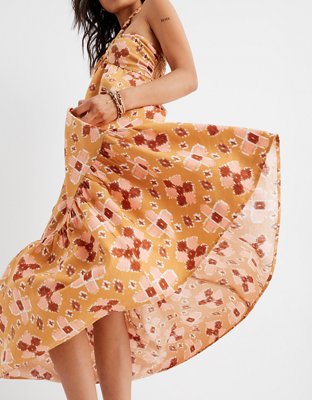 Aerie High Low Halter Maxi Sundress