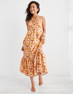 Aerie High Low Halter Maxi Sundress