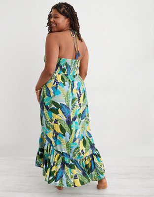 Aerie Halter Beach Maxi Sundress