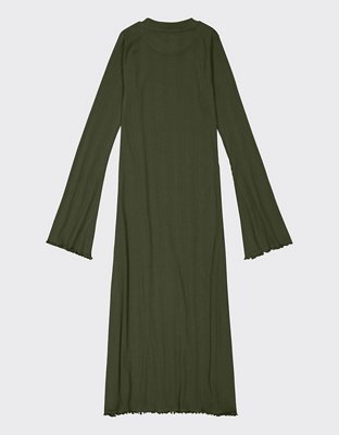 aerie rib midi dress Aerie At The Barre Midi Dress