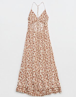 Aerie Front Slit Maxi Dress