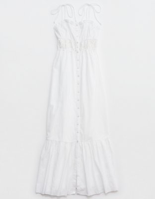 Aerie Button Front Maxi Dress