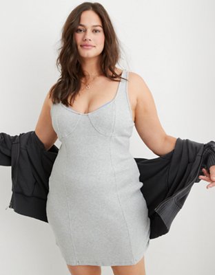 Aerie Corset Ribbed Mini Dress