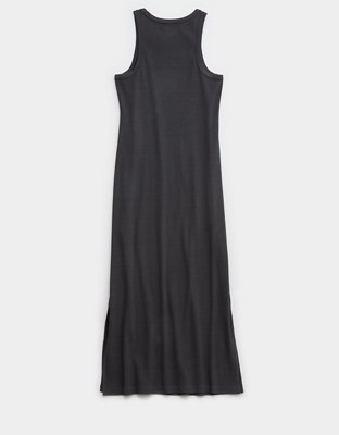 Aerie High Neck Ribbed Midi Dress