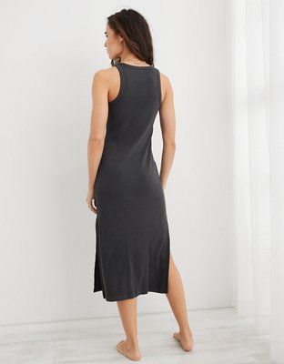aerie one shoulder ribbed midi dress American Eagle aerie One Shoulder Ribbed Midi Dress 54.95