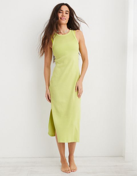 Женские платья Aerie High Neck Ribbed Midi Dress