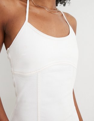 Aerie Corset Denim Halter Dress