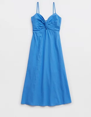 Aerie Twist Front Midi Dress