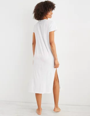 Aerie Extreme V Neck Boyfriend TShirt Midi Dress