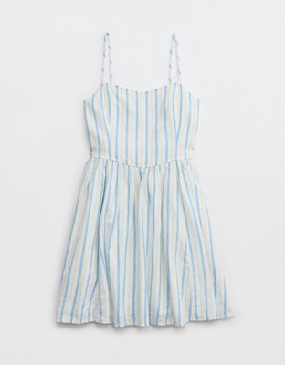 Aerie Love Of Linen Blend Mini Dress