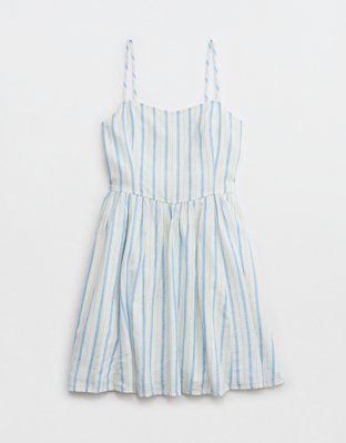 Aerie Love Of Linen Blend Mini Dress