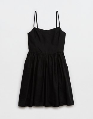 Aerie Love Of Linen Blend Mini Dress