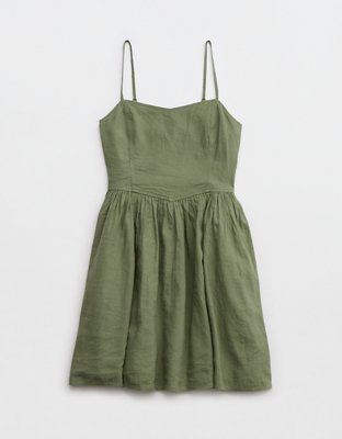 Aerie Love Of Linen Blend Mini Dress
