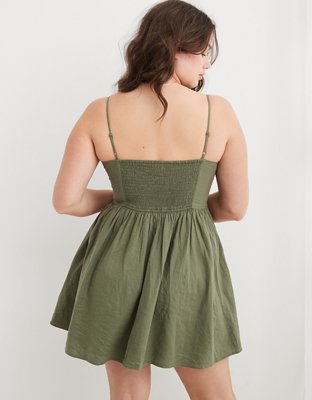Aerie Love Of Linen Blend Mini Dress