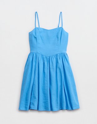 Aerie Love Of Linen Blend Mini Dress