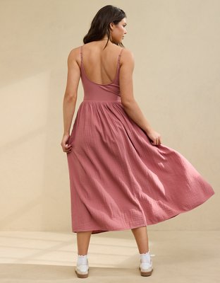 knee length dresses for ladies Modal A-Line Midaxi Dress in Floral Print - S main image 1