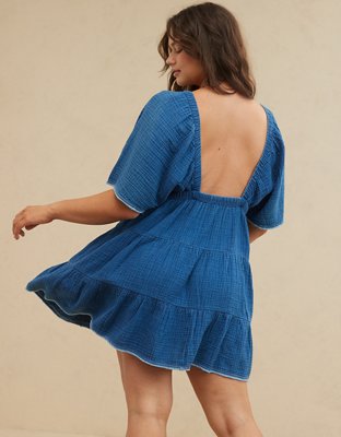 Aerie Pool-To-Party Flutter Sleeve Dress