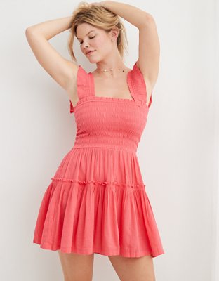 Aerie Flirty Shoulder Summer Mini Dress