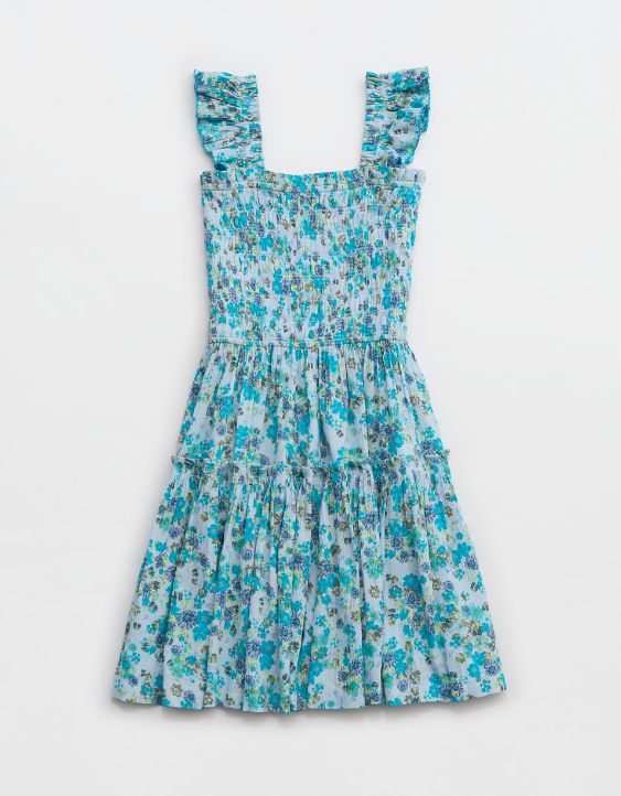 Aerie Flirty Shoulder Summer Mini Dress