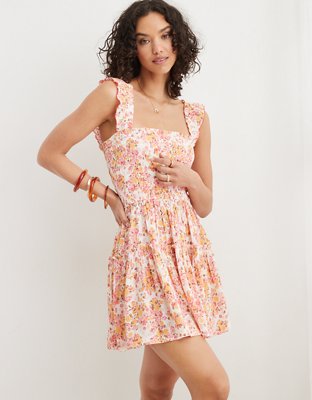 Aerie Flirty Shoulder Summer Mini Dress