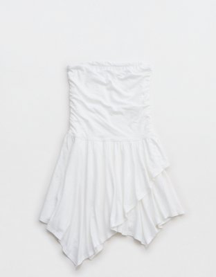 Aerie Strapless Handkerchief Mini Dress