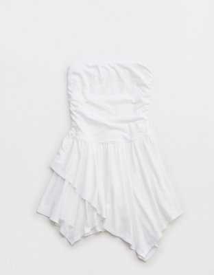 aerie strapless handkerchief mini dress Aerie Strapless Handkerchief Dress