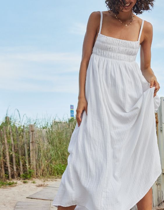 Aerie Pool-To-Party Tie Back Maxi Dress