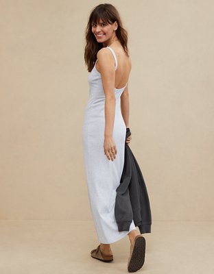 Aerie Low Back Knit Maxi Dress