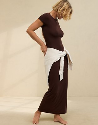 Женские платья Aerie Short Sleeve Bodycon Maxi Dress — фото 2