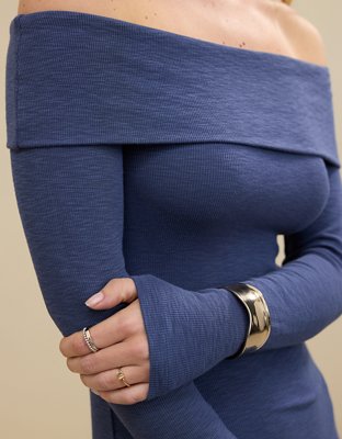 Robe longue à épaules dénudées Aerie