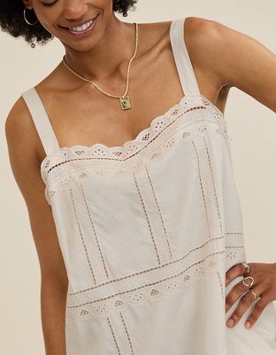 Robe longueur trois-quarts brodée Aerie