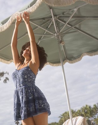 Aerie Button Up Mini Dress