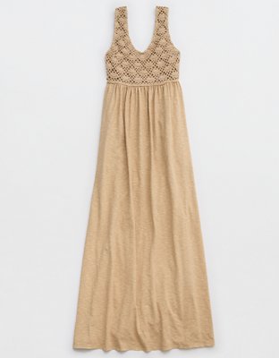 Aerie Crochet Maxi Dress