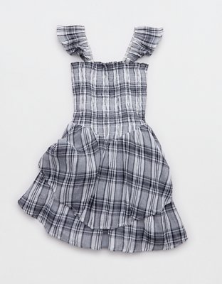 Aerie Plaid Handkerchief Mini Dress