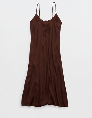 Aerie Vestido Midi de Satén