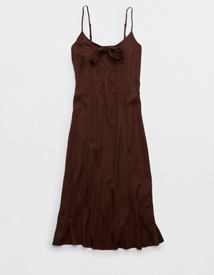 Aerie Vestido Midi de Satén