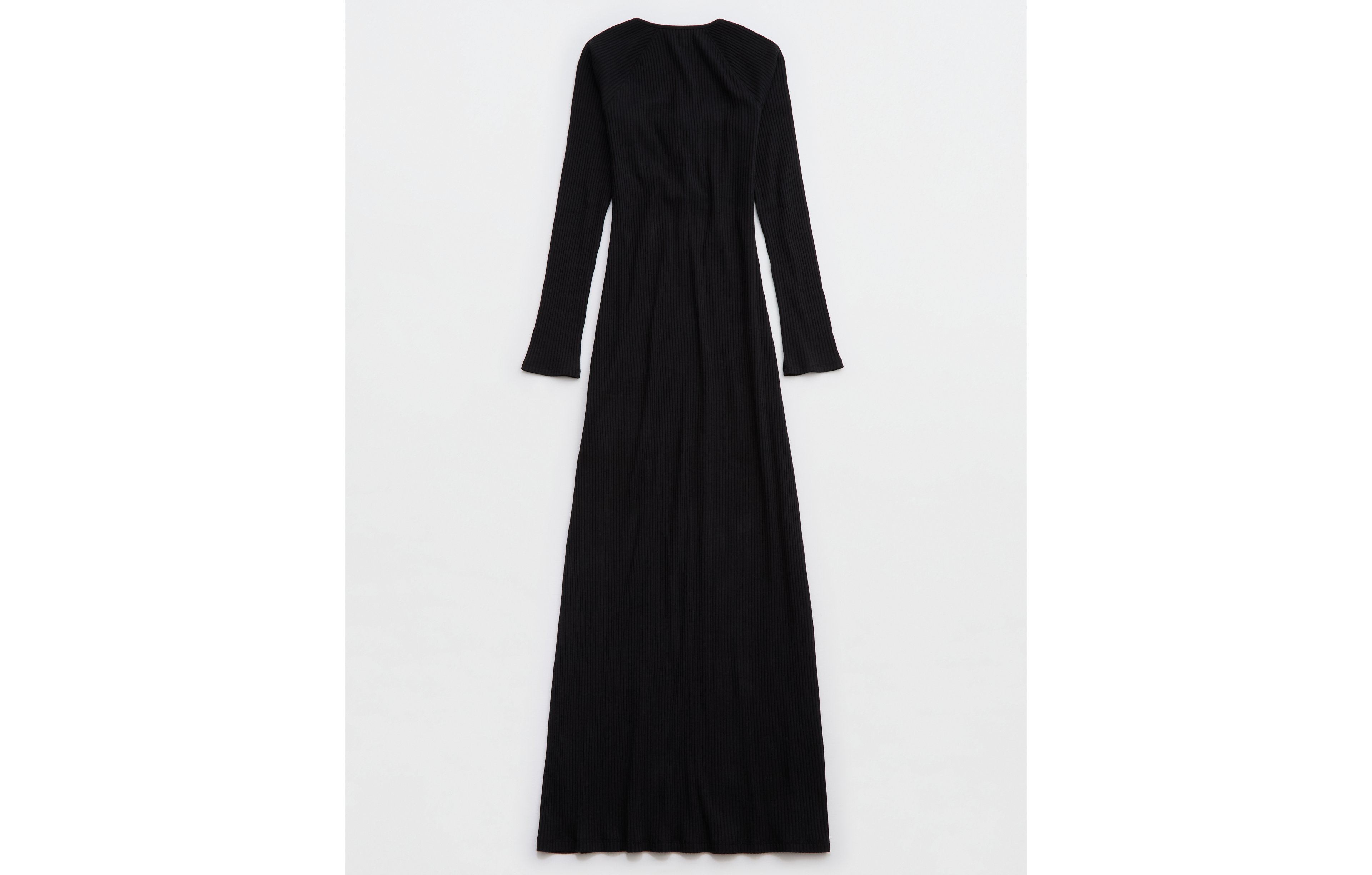 Aerie Long Sleeve Knit Tie Front Maxi Dress