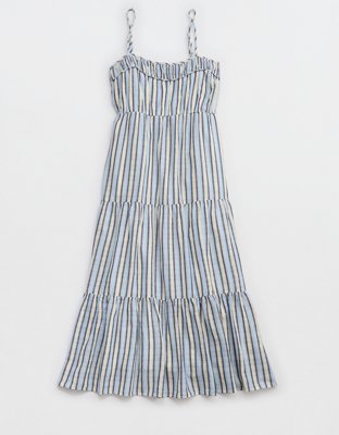 Aerie Striped Tiered Maxi Dress