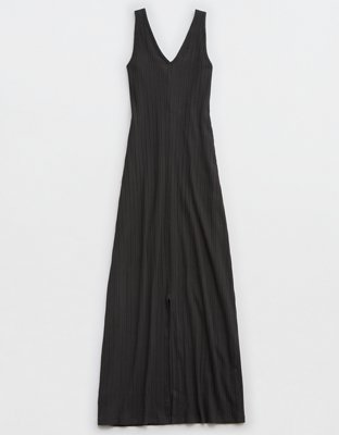 Aerie Double V Henley Bodycon Maxi Dress