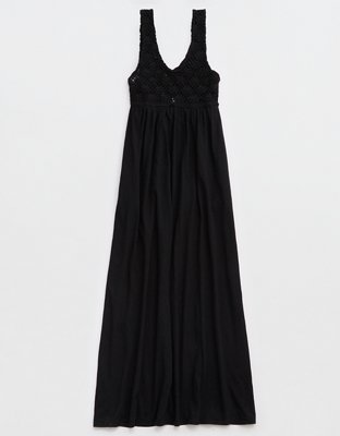 Aerie Crochet Maxi Dress
