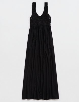 Aerie Crochet Maxi Dress