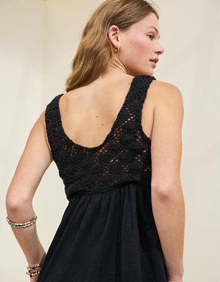 Aerie Crochet Maxi Dress