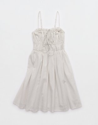 Aerie Tie Front Mini Dress Womens Sea Salt XXS 22$