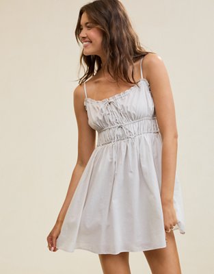 Aerie Tie Front Mini Dress