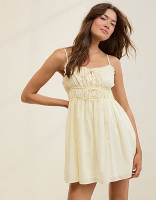 Aerie Tie Front Mini Dress