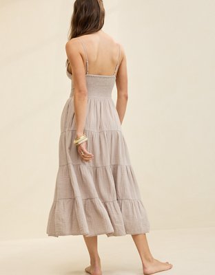 Aerie Lace Mix Midaxi Dress
