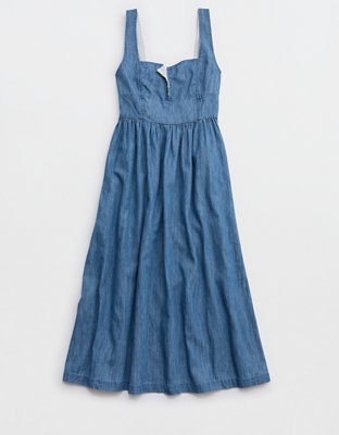 Aerie Denim Midi Dress