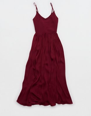 Aerie Satin At The Barre Dress