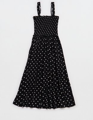 american eagle brown polka dot dress Brown Polka Dot Maxi Dress Halter Neck