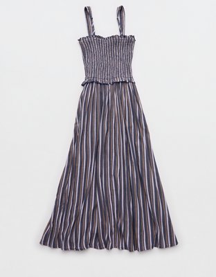 blue maternity cocktail dress Coastal Striped Maxi Dress main image 0